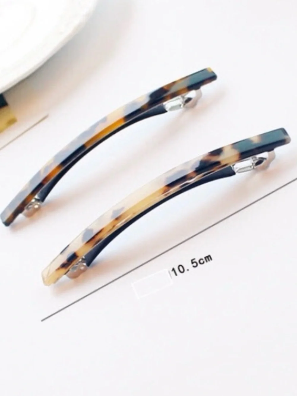 “Anna” Tortoise Shell Chic Hair Barrette Pin/Clip